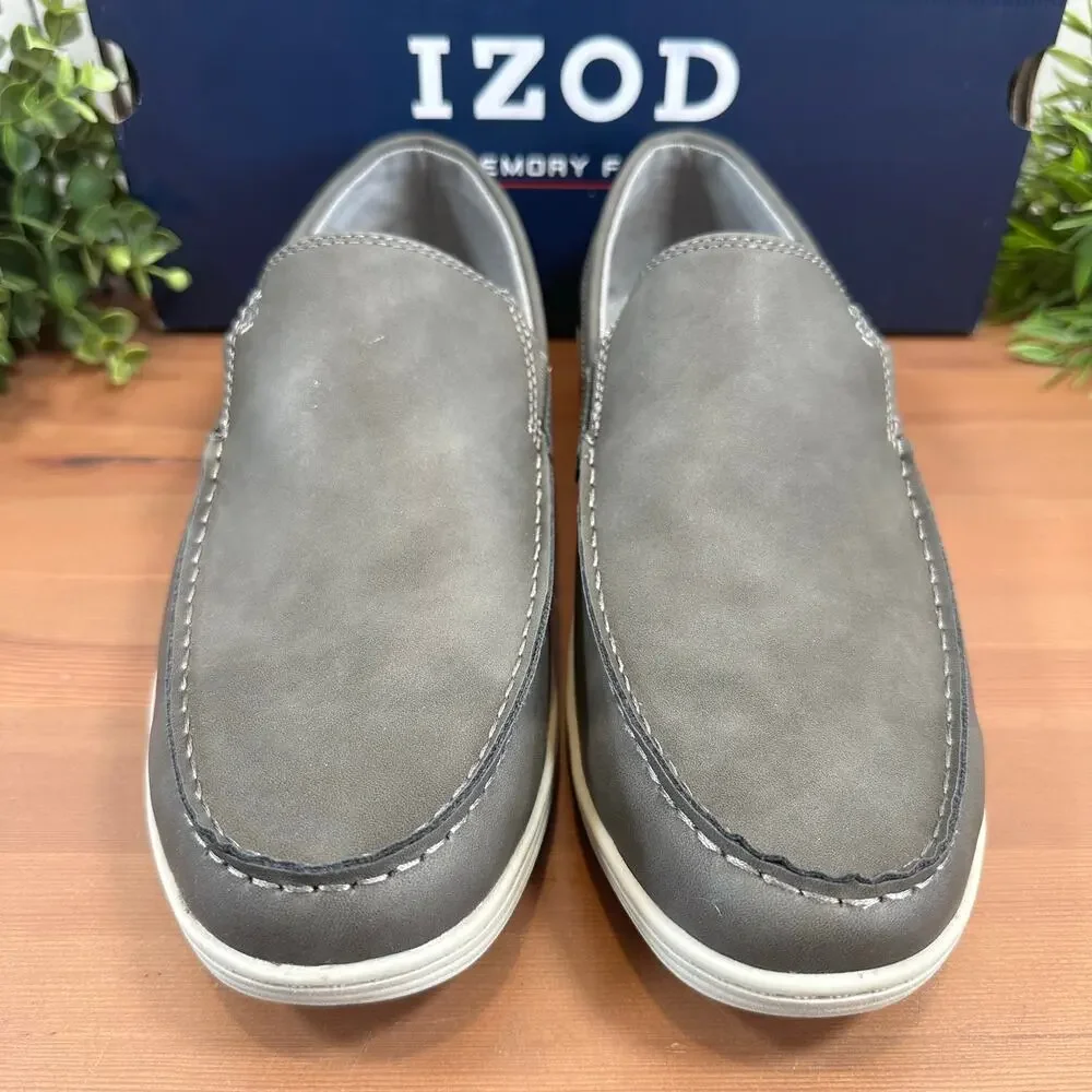 Izod Men's Seapoint Grey Memory‎ Foam Loafers Size 13